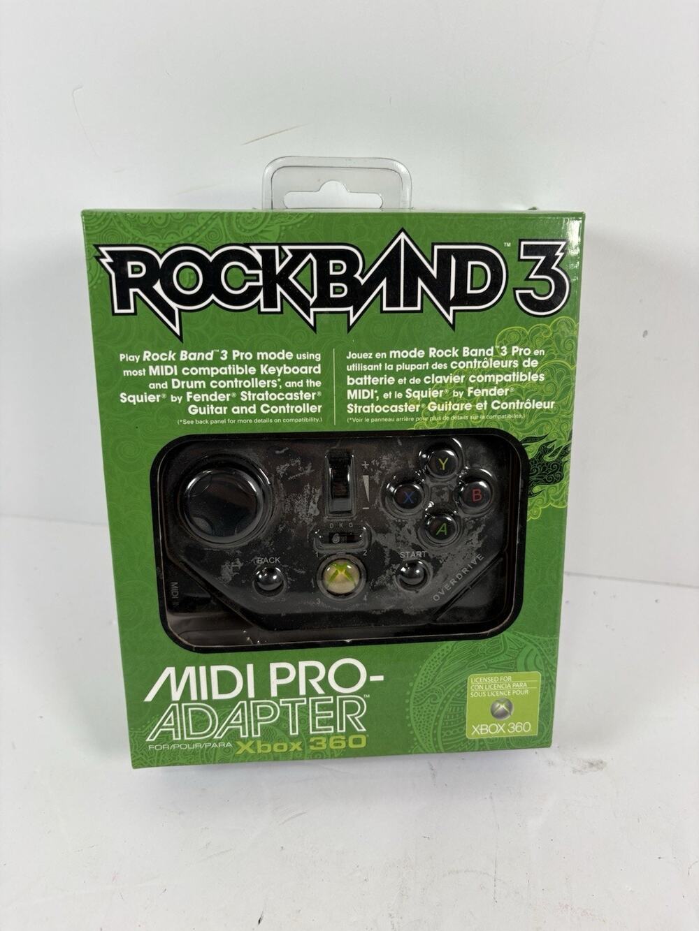 Rock Band 3 MIDI Pro Adapter Xbox 360 Mad Catz Controller 98071 Original Box